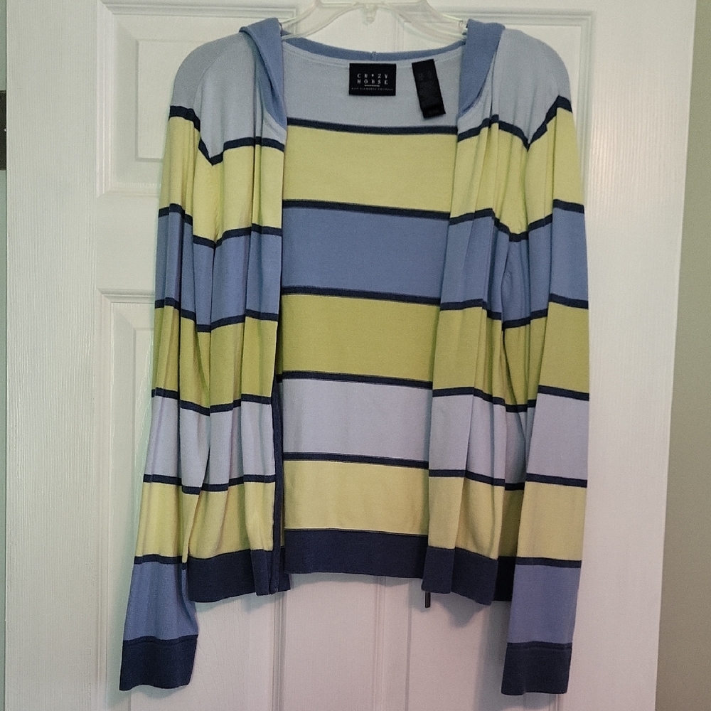 Liz Claiborne Crazy Horse Zip Hoodie Sweater